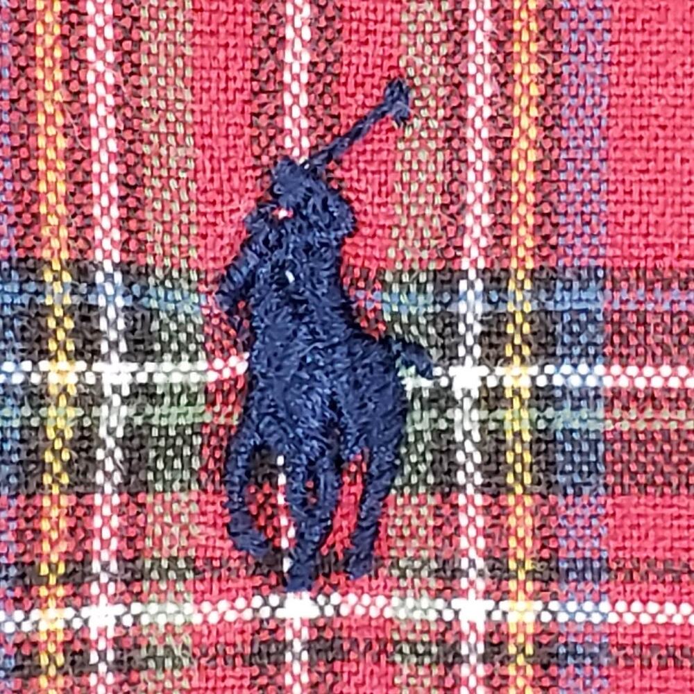 Polo Ralph Lauren Shirt Oxford LS Button Down Red Tartan Plaid Mens Size Large - Picture 6 of 10